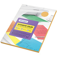 Бумага цветная OfficeSpace "Intensive Color", A4, 80 г/м, 100л., (оранжевый)