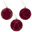 Шары елочные 6 шт., 8 см, "Burgundy Charm", пластик, софт-тач,