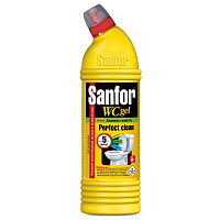 Средство для сантехники SANFOR WС гель 750 г, лимонная свежесть