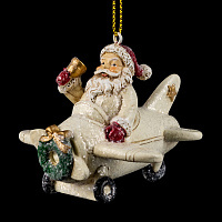 Украшение ErichKrause Decor® Санта на самолете 7.5см