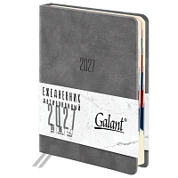 Ежедневник датированный 2027, B6, 125х173 мм, GALANT "Vivid", под кожу, серый, 117863