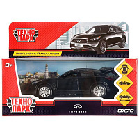 Машина металл INFINITI QX70 длина 12 см, двери, багажник, инерция, черный, коробка. Технопарк