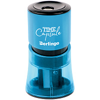 Точилка пластиковая Berlingo "TimeCapsule", 2 отверстия, контейнер, ассорти BBp_15007