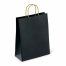Крафт-пакет бумажный "Black" 26х15х35 см, с кручеными ручками,