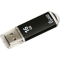 Память Smart Buy USB Flash  16GB V-Cut черный (металл.корпус): SB16GBVC-K штр.: 4690626000261