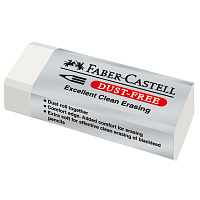 Ластик Faber-Castell "Dust Free", прямоугольный, картонный футляр, 62*21,5*11,5мм. 187120
