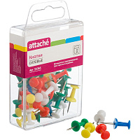 Кнопки для пробковых досок силовые ATTACHE 30 шт./уп. AL-TS1002-30VH штр.  4690432001216, 6924246195228, 6953070936387, 6953070936394, 6953070936400
