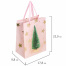 Пакет подарочный новогодний 17,8x9,8x22,9 см ЗОЛОТАЯ СКАЗКА "Pink