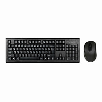 Набор беспроводной A4TECH 7100N, USB, 104 клавиши, 2 кнопки + 1 кнопка-колесо, черная, 613833