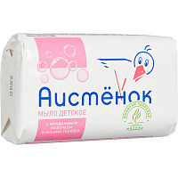 Мыло туалетное детское АИСТЕНОК с миндальным молочком и ионами серебра штр.  4600905003722