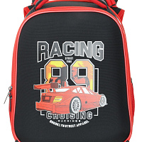 Рюкзак Schoolformat ERGONOMIC 2А4М RACE AND DRIFT 14 л черн. 35х26х16 см жестк. каркас 2 отд. молния для мальчиков