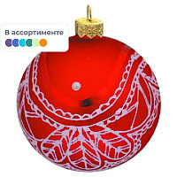 Шар елочный Морозное кружево, 85 мм., в подарочной упаковке, КУ-85-194102