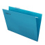 Подвесные папки А4/Foolscap (404х240мм) до 80 л., КОМПЛЕКТ 10 шт., синие,