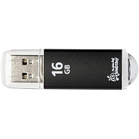 Память Smart Buy USB Flash  16GB V-Cut черный (металл.корпус): SB16GBVC-K штр.: 4690626000261