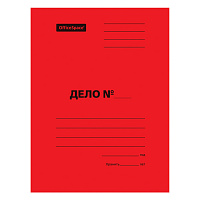 Скоросшиватель "Дело", картон мелованный, 300 г/м2, красный, пробитый: A-SD30R_3173 / 195076 штр.:  4680211011734
