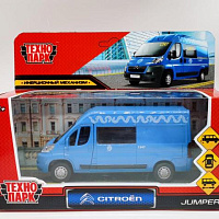 Машина металл CITROEN JUMPER МЕТРОПОЛИТЕН 14 см, двер, баг,инер, СИНИЙ, Технопарк