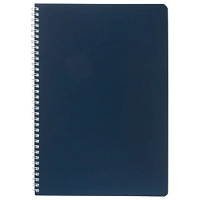 Тетрадь А4, 96 л., HATBER, гребень, клетка, Soft-touch ламинация, СОЛО "Сапфир", 092883, 96Т4лВ1гр