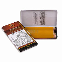 Карандаш чернографитный KOH-I-NOOR 1502/III 5B-5H 12шт./наб.Чехия штр.  8593539022220, 8593539023463