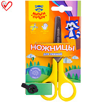 Ножницы детские для левшей Мульти-Пульти "Приключения Енота" 12,5см, европодвес