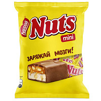 Шоколадный батончик Nuts Mini, 148г.