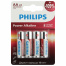 Батарейки алкалиновые "пальчиковые" КОМПЛЕКТ 4 шт., PHILIPS Power
