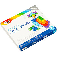 Пластилин Гамма "Классический", 10 цветов, 200г, со стеком, картон 281032