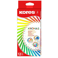 Карандаши цветные 12 цветов, 3-гран. Kores Kromas 93391