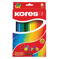 Карандаши цветные 36цв 3-гран,точилка Kores 93336.01 штр.  7501037044621, 9023800933362