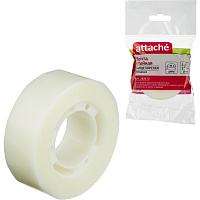 Клейкая лента канцелярская Attache 19x33 невидимая, не удаляемая, подвес штр.  4630012132275, 4630012881210
