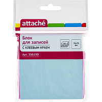 Блок-кубик ATTACHE с клеев.краем 76х76 голубой 100л. штр.  6953070958143