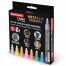 Маркеры меловые CHALK LIQUID MARKER, МЕТАЛЛИК, НАБОР 8 ЦВЕТОВ, 3 мм, стираемые,