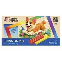 Пластилин классический ЛУЧ "Школа творчества", 6 цветов, 120 г, стек, картонная упаковка, 36С 2434-08