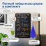 Доска на холодильник магнитно-меловая 58х36 см с мелками, магнитом и салфеткой,