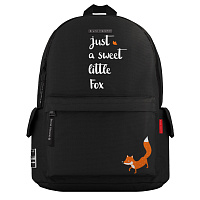 РЮКЗАК МОЛОДЕЖНЫЙ ЧЕРНЫЙ "ЛИСИЙ ХВОСТ"