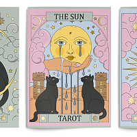 Тетрадь 80 листов, А4 клетка, скрепка, LOREX TAROT офс. мел. карт., soft touch, выб.УФ-лак, запечатка форзаца