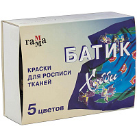 Краски по ткани "Батик-хобби" 5 цветов, 70мл: 251004 штр.:  4600395005848