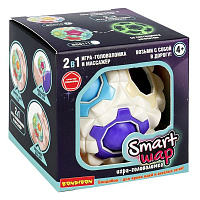 Игра-головоломка 2в1 Smart Шар-массажёр, Bondibon, BOX 7,6x7,6x7,6 см, цвет базы белый