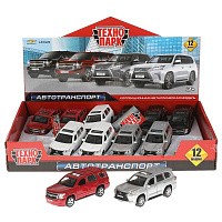 Машина металлическая CHEVROLET TAHOE/LEXUS LX570 12 см,двер,багаж,инерц,ассорт. Технопарк