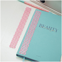 Наклейки акриловые MESHU "Pink line", 25*7,8см.