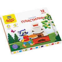 Пластилин Мульти-Пульти "Енот в сказке", 12 цветов, 144гр, со стеком, картон