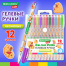 Ручки гелевые НЕОНОВЫЕ BRAUBERG KIDS "CUTE ANIMALS", НАБОР 12 ЦВЕТОВ,