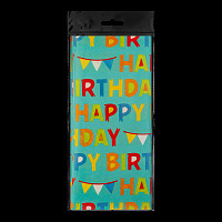 Набор ErichKrause Decor 4 листа упаковочной бумаги тишью Happy Birthday 50х70см.
