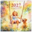 Календарь настенный перекидной 2027 г., BRAUBERG, 12 листов, 21,4х42,8 см, МИНИ,
