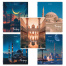 Тетрадь А5, 48 л., BRAUBERG, скоба, клетка, глянцевый лак, "Мечеть"