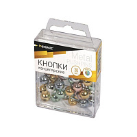 Кнопки inФОРМАТ с круг.голов. ассорти металлик  30 шт: KKGCM-30P штр.: 4602723031758