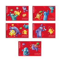Альбом для рисования на скобе ErichKrause Jolly Friends, А4, 12 листов, MIX-PACK