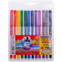 Фломастеры "Colour World", 12цв., блистер, европодвес: 7550/12 TP штр.:  8595013633755