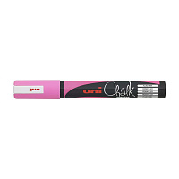 Маркер меловой UNI PWE-5M, флуоресцентно-розовый, 1.8-2.5 мм. 719207 штр.: 4902778140055