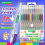 Ручки гелевые BRAUBERG KIDS "CUTE ANIMALS", НАБОР 24 ЦВЕТА, корпус с