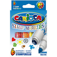 Фломастеры-штампы двусторонние "Stamp Markers" 06цв., картон. уп., европодвес: 42279 штр.: 8003511422790